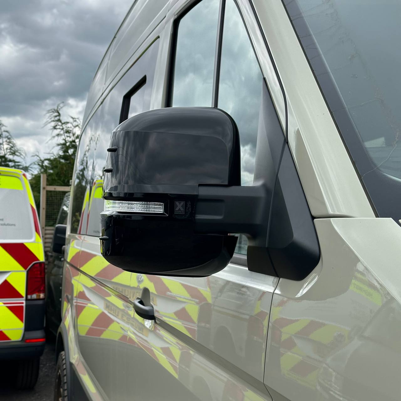 For VW Crafter New Shape Mirror Covers - Set of 2 - Gloss Black | Van-X