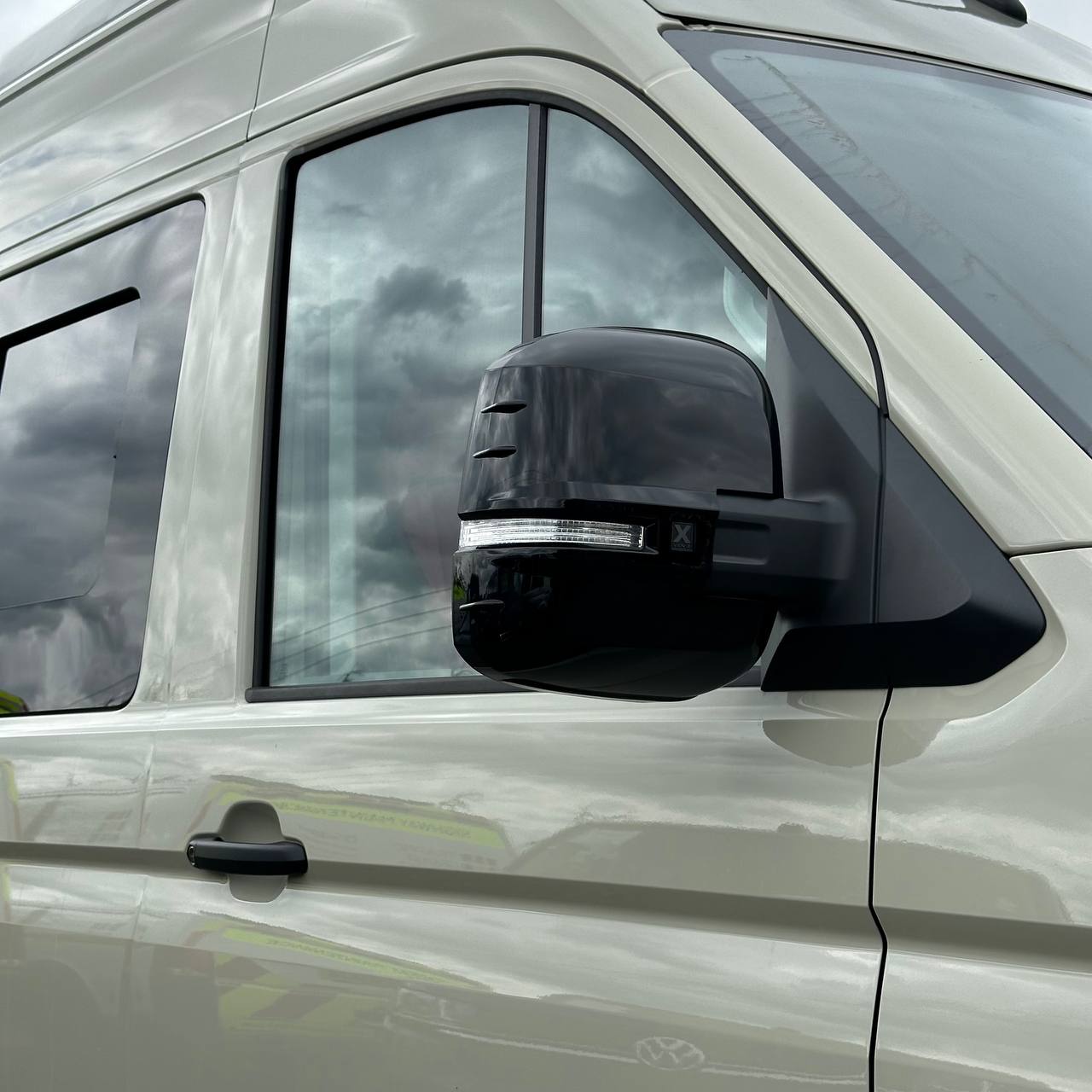 For VW Crafter New Shape Mirror Covers - Set of 2 - Gloss Black | Van-X