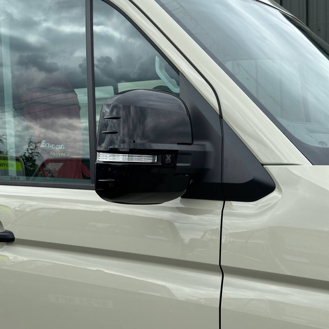 For VW Crafter New Shape Mirror Covers - Set of 2 - Gloss Black | Van-X