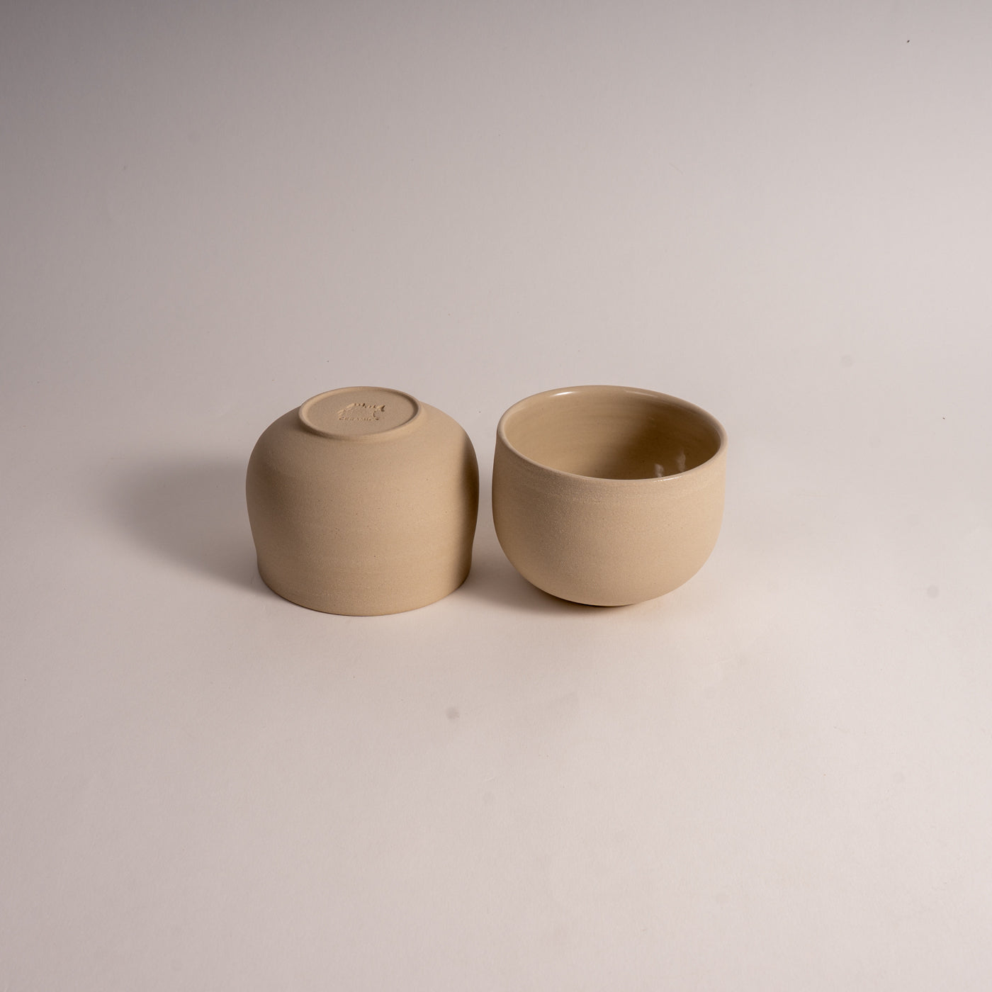Ocha Teacup / Matcha Cup - handmade ceramic cup 325 ml, natural outside & glazed inside (Mannheim)