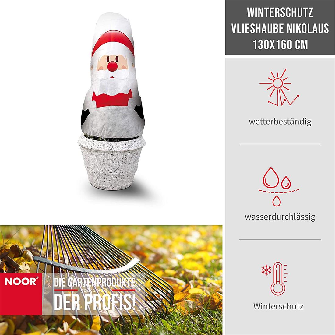Winterschutz Vlieshaube - 130x160 cm - Weihnachtsmotive