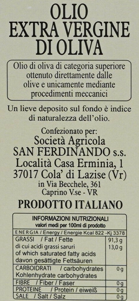 Olio Intenso Extra Virgin - F.lli Vincenzi (5 Liters)