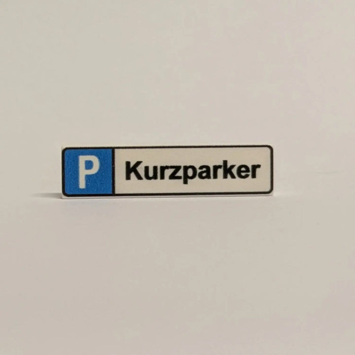 "Parking space sign" 1x4 tile for selection