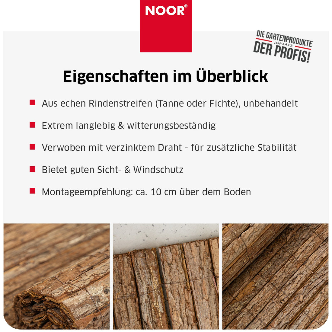 Rindenmatte COUNTRY - Natur - Verschiedene Größen