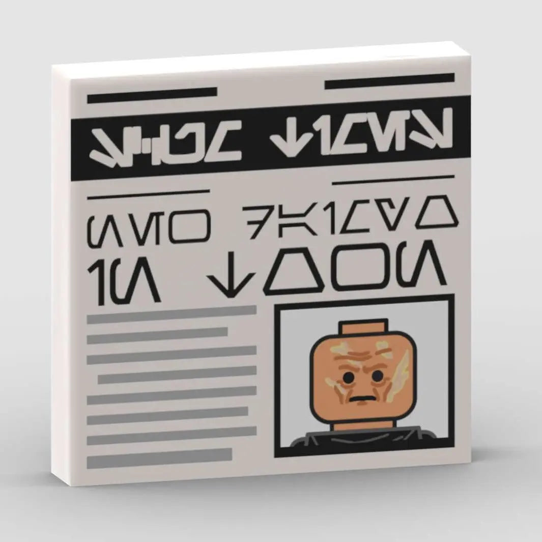 "Scum Times" 2x2 Tile - TRIBAL CRIMELORD Cover (LEGO® 3068b, White) | MBB-Custom