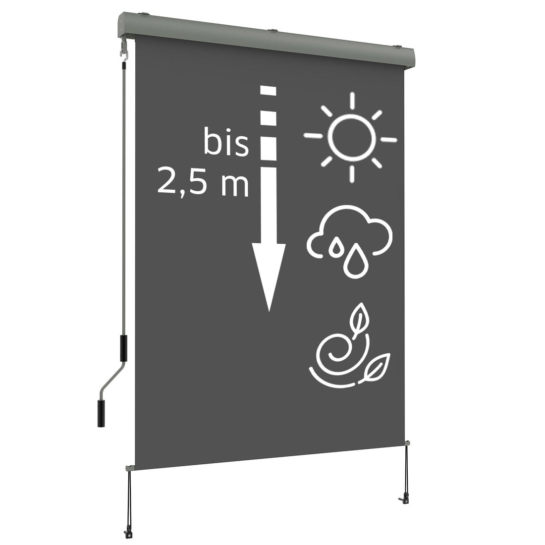 Senkrechtmarkise EXKLUSIV - Extra breit - 220 g/m²