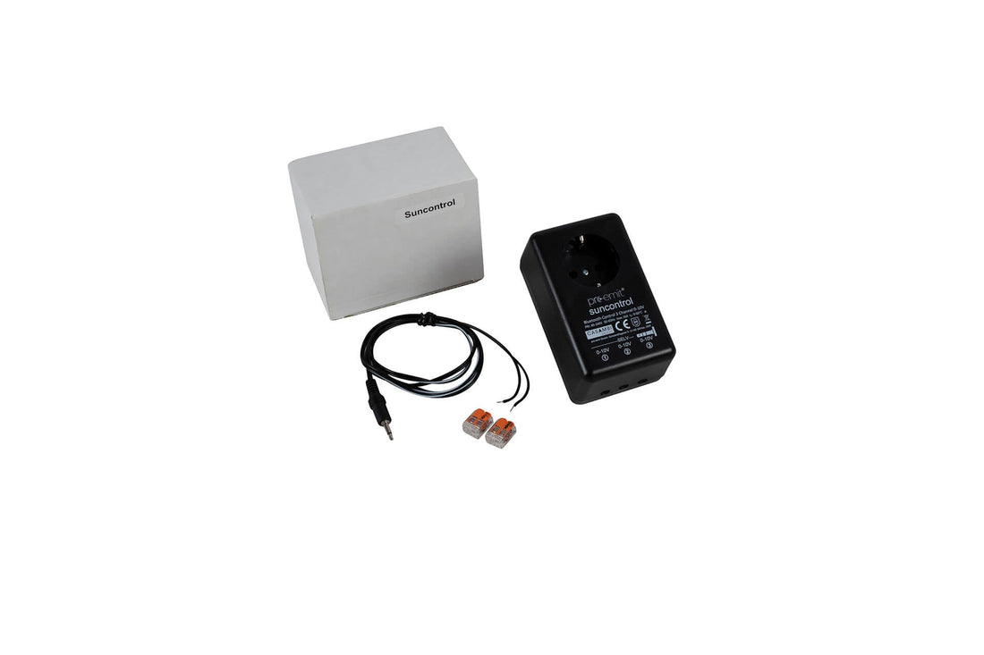 suncontrol – powered by Casambi | Bluetooth Light Control for LED Grow Lights (3× 0–10V, Relay, Timer & Scenes)