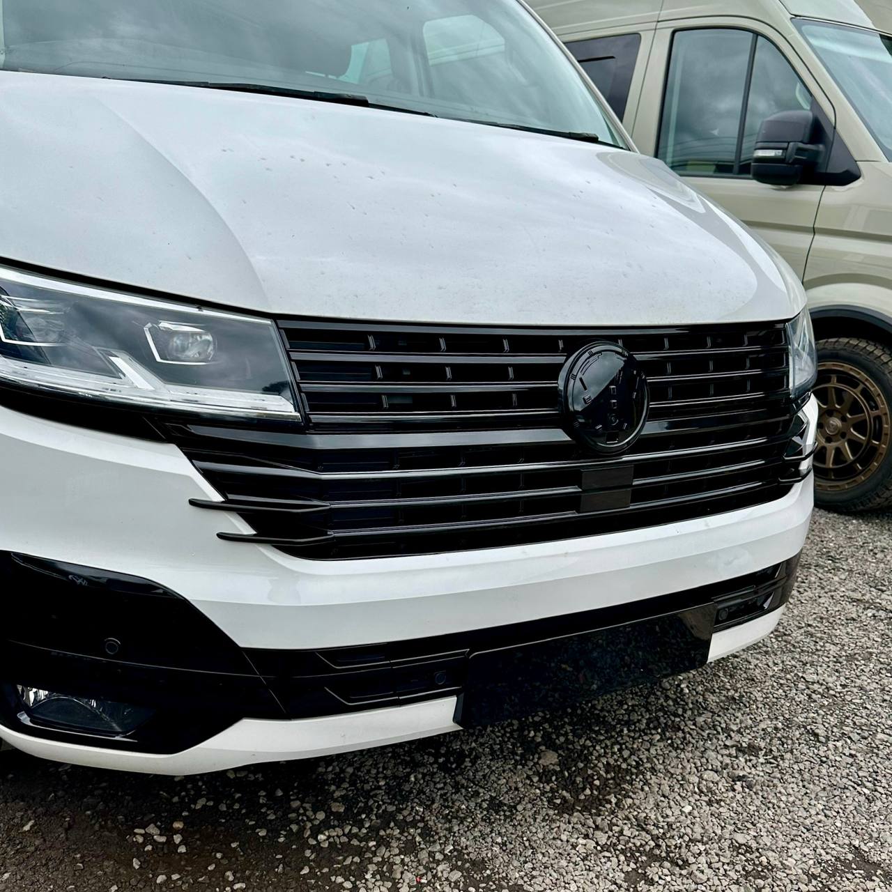 For VW T6.1 Front Grille Side Fins – Gloss Black Finish (Set of 4) | Van-X Styling Upgrade for Volkswagen T6.1