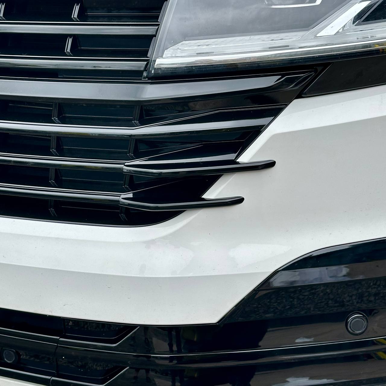 For VW T6.1 Front Grille Side Fins – Gloss Black Finish (Set of 4) | Van-X Styling Upgrade for Volkswagen T6.1