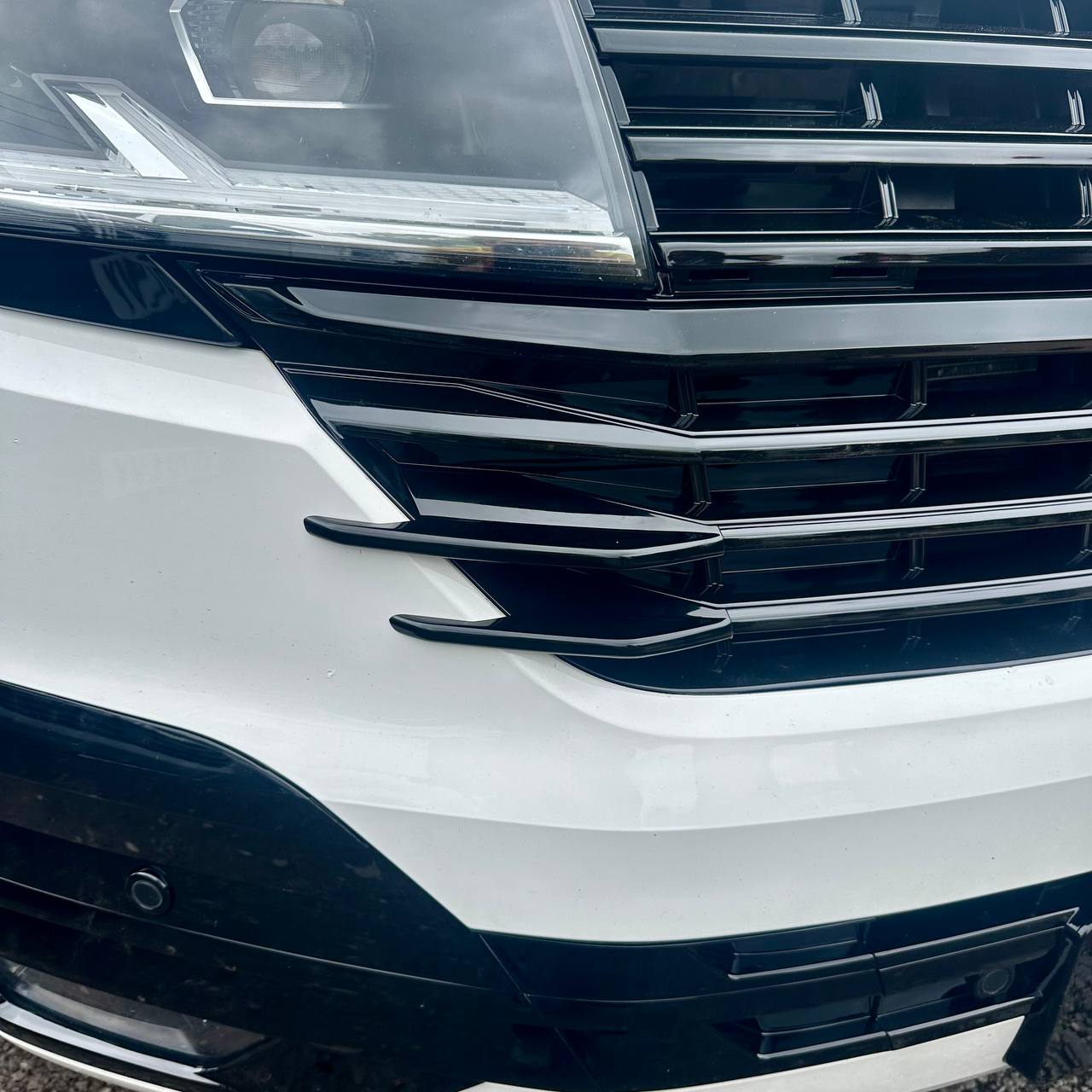 For VW T6.1 Front Grille Side Fins – Gloss Black Finish (Set of 4) | Van-X Styling Upgrade for Volkswagen T6.1