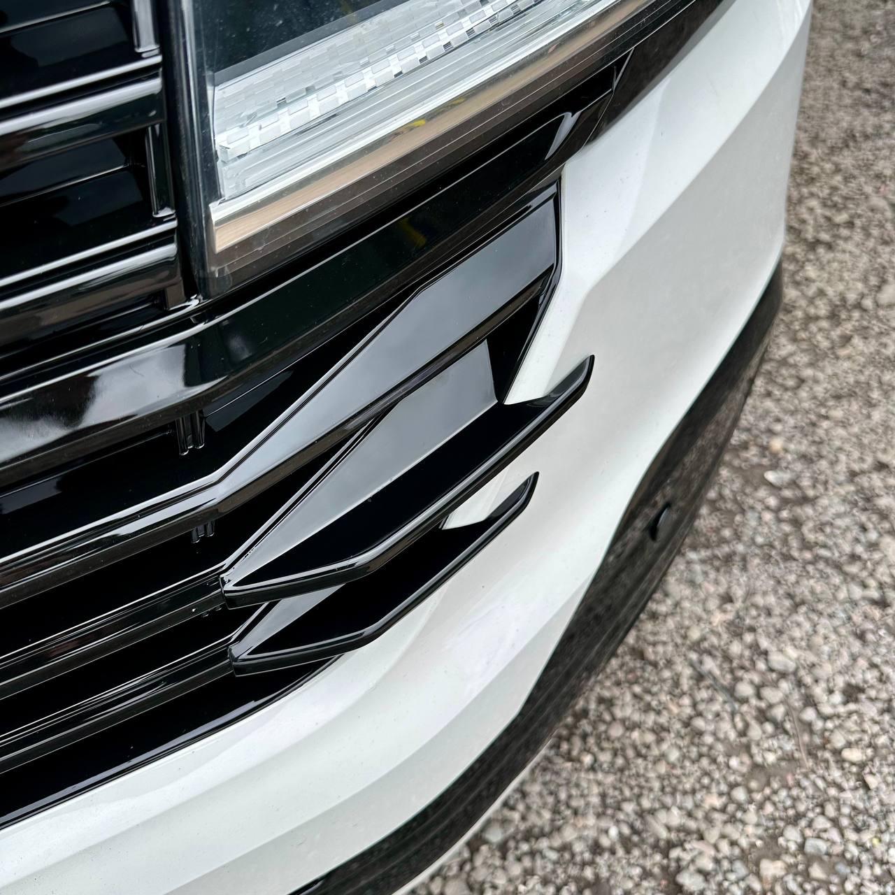For VW T6.1 Front Grille Side Fins – Gloss Black Finish (Set of 4) | Van-X Styling Upgrade for Volkswagen T6.1