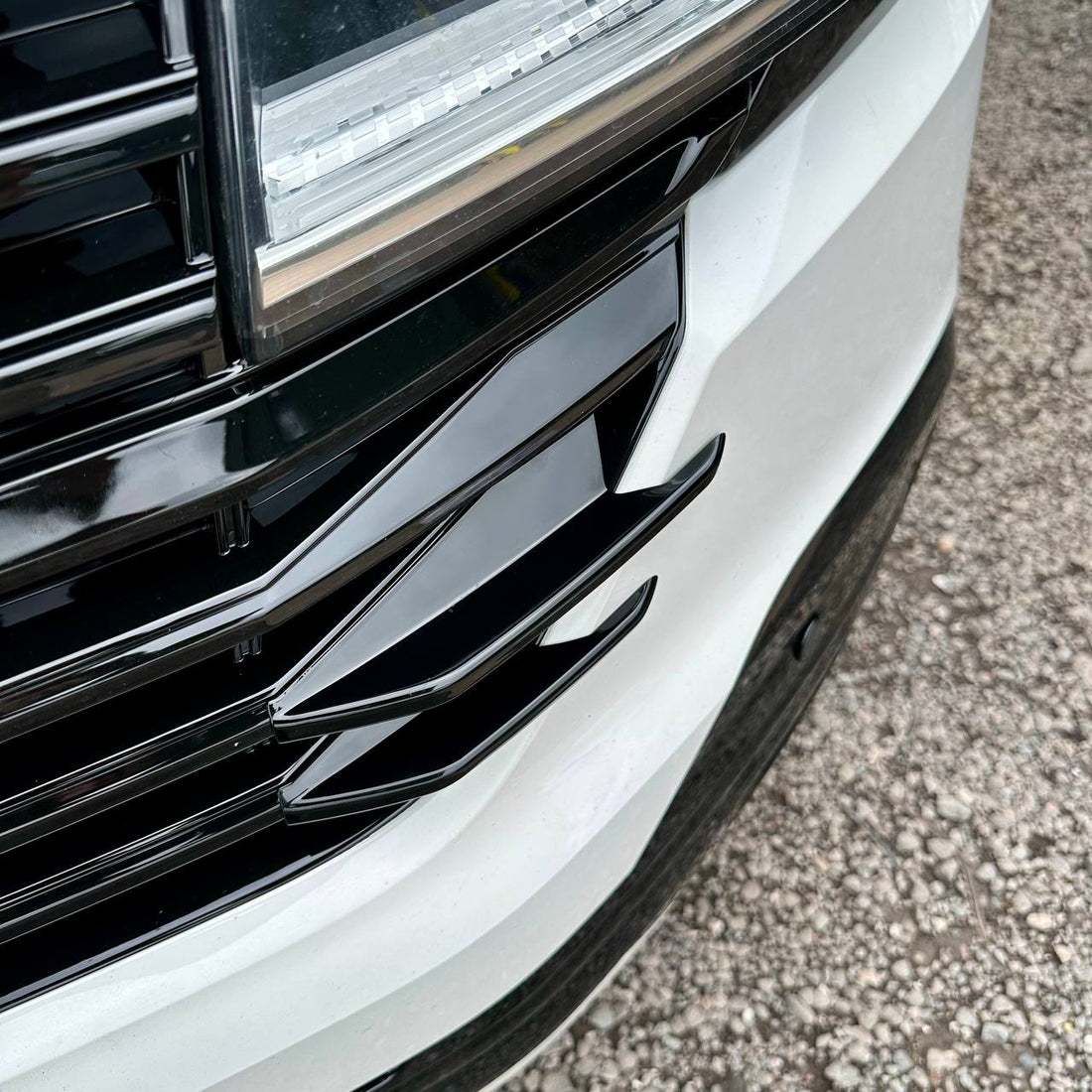 For VW T6.1 Front Grille Side Fins – Gloss Black Finish (Set of 4) | Van-X Styling Upgrade for Volkswagen T6.1