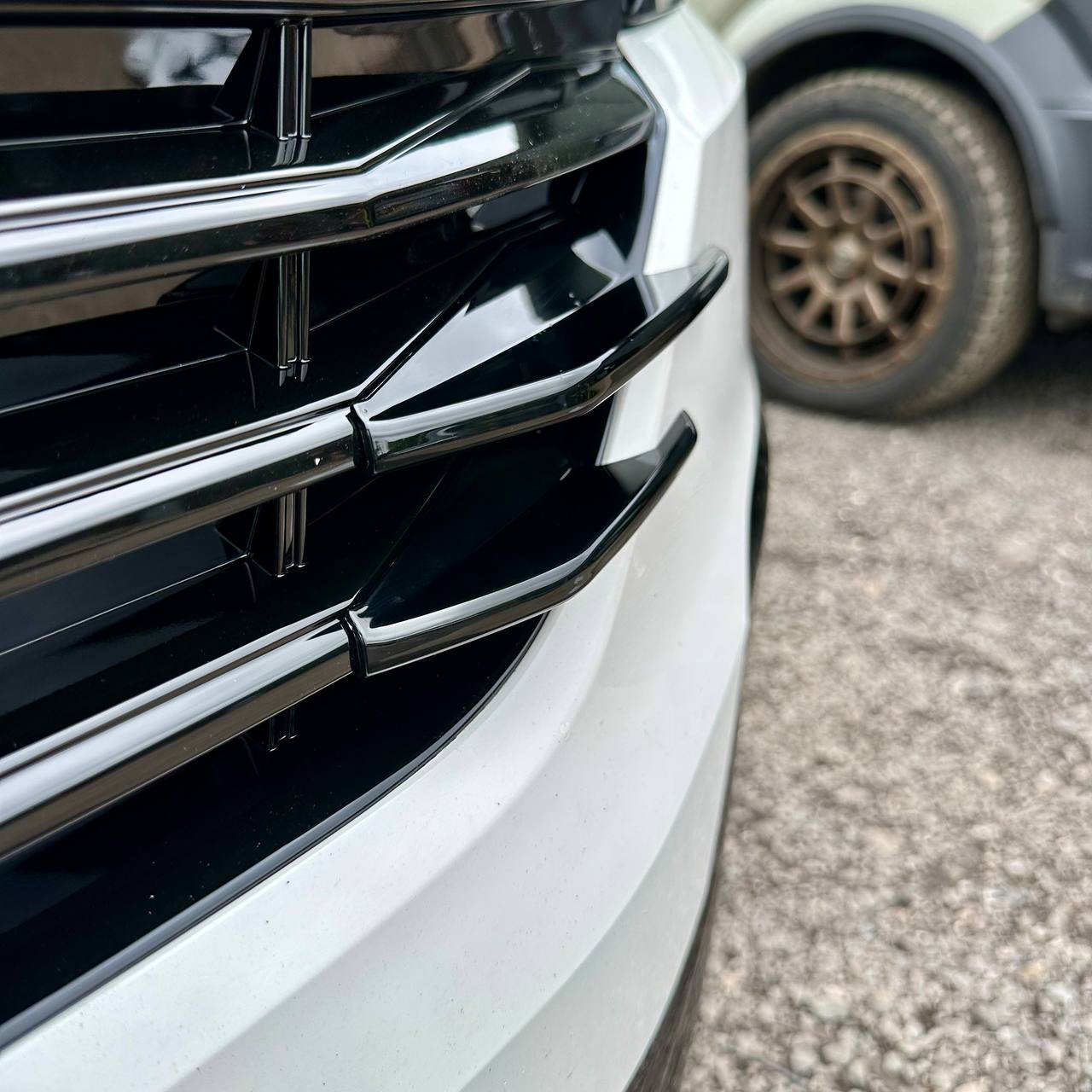 For VW T6.1 Front Grille Side Fins – Gloss Black Finish (Set of 4) | Van-X Styling Upgrade for Volkswagen T6.1