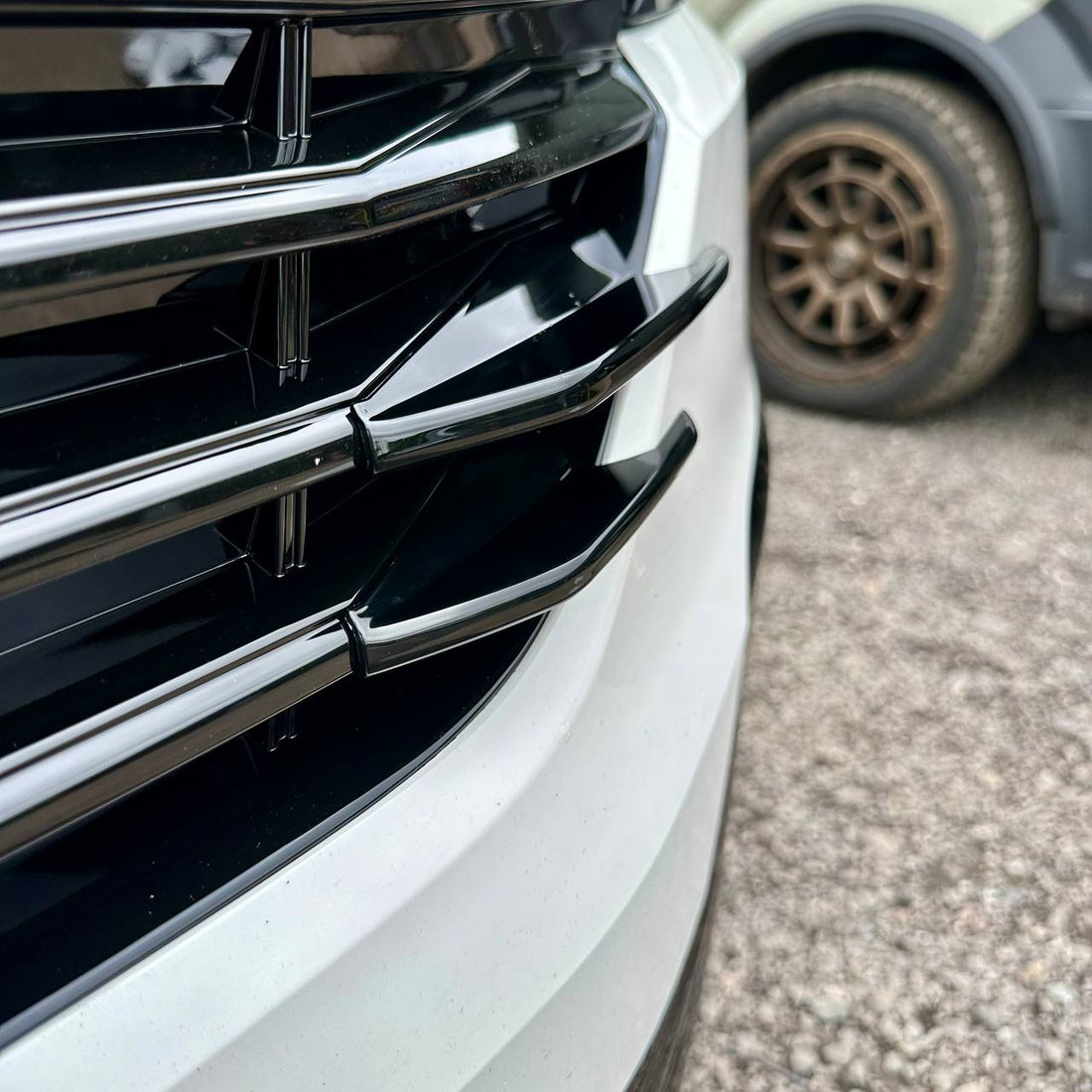 For VW T6.1 Front Grille Side Fins – Gloss Black Finish (Set of 4) | Van-X Styling Upgrade for Volkswagen T6.1