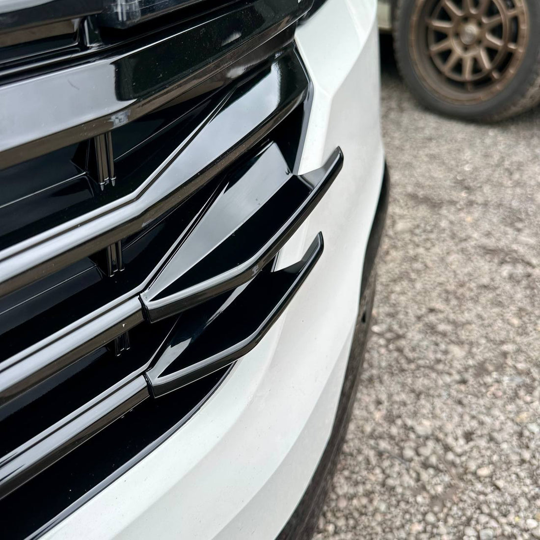 For VW T6.1 Front Grille Side Fins – Gloss Black Finish (Set of 4) | Van-X Styling Upgrade for Volkswagen T6.1