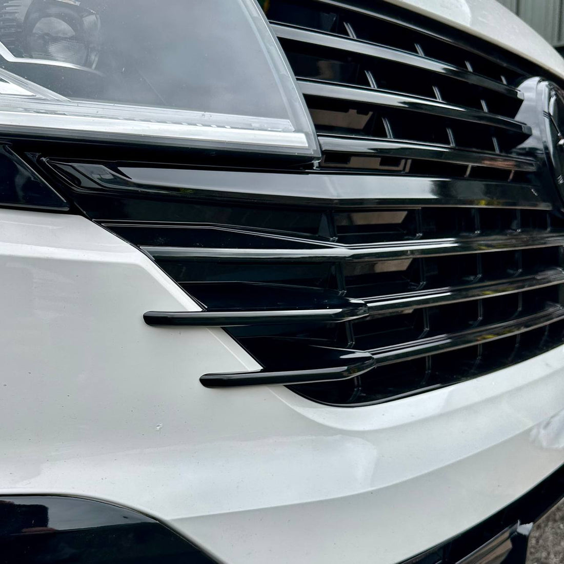 For VW T6.1 Front Grille Side Fins – Gloss Black Finish (Set of 4) | Van-X Styling Upgrade for Volkswagen T6.1