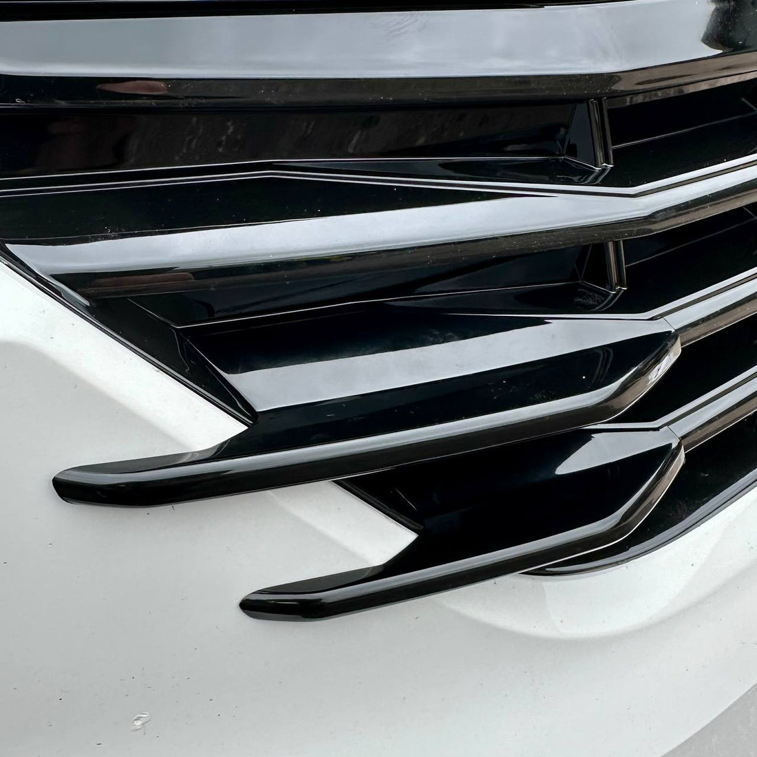 For VW T6.1 Front Grille Side Fins – Gloss Black Finish (Set of 4) | Van-X Styling Upgrade for Volkswagen T6.1
