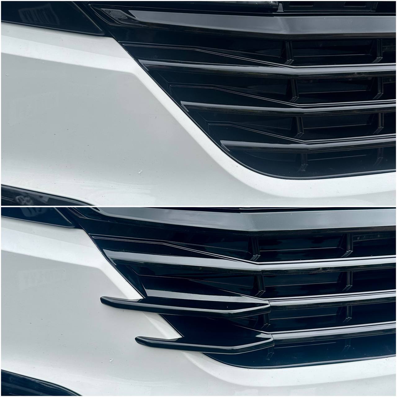 For VW T6.1 Front Grille Side Fins – Gloss Black Finish (Set of 4) | Van-X Styling Upgrade for Volkswagen T6.1