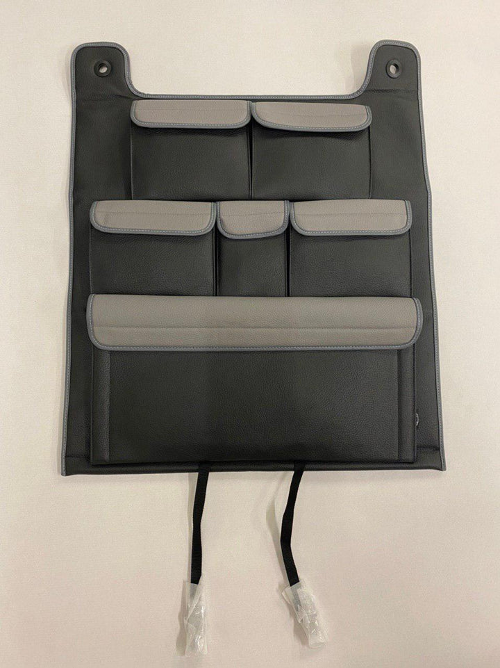 For VW T6 &amp; T6.1 Transporter Double Back Seat Organizer – Black with Gray Lids | Storage solution