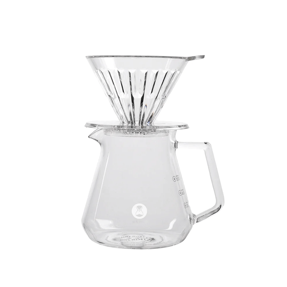 Timemore Crystal Eye Brewer 02 Set – Transparent, PCTG Dripper, 600mL Server, Perfect for Pour-Over Brewing