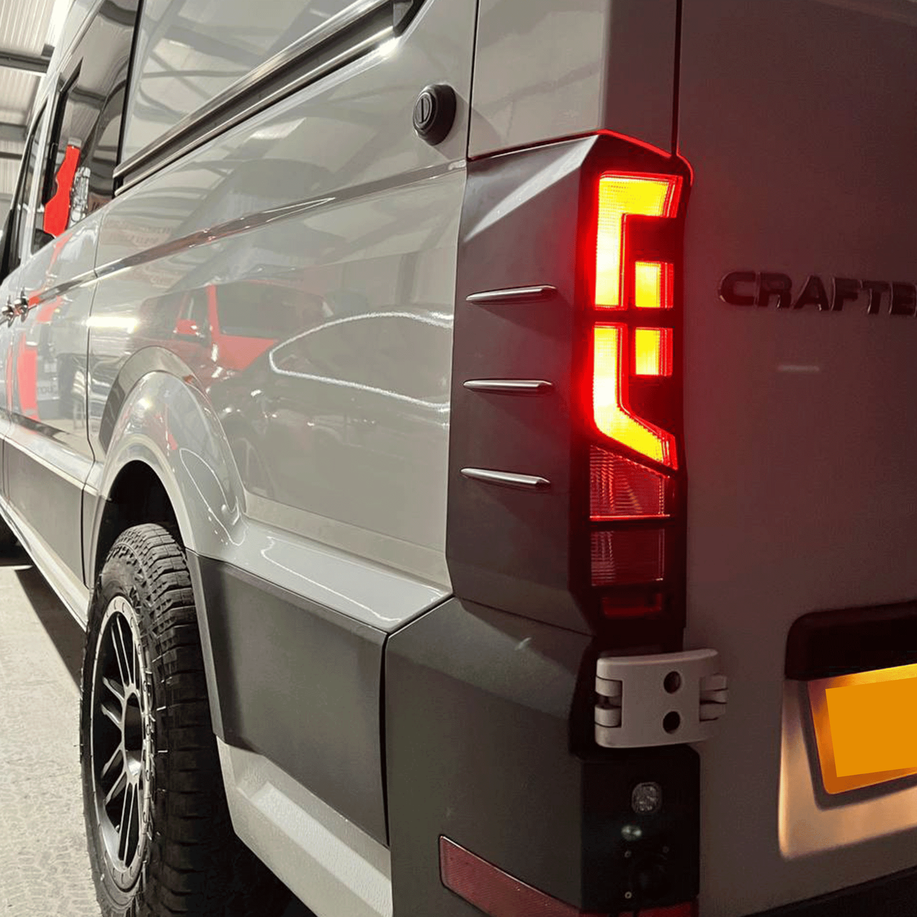 For Volkswagen Crafter Rear Light Guards -  Matte Black (2018 Onwards)