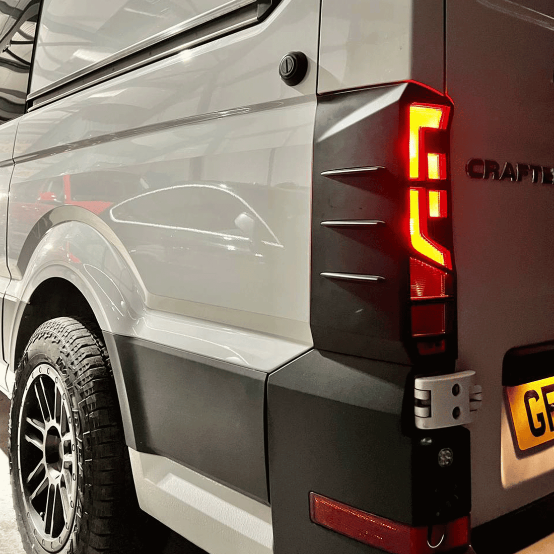For Volkswagen Crafter Rear Light Guards -  Matte Black (2018 Onwards)