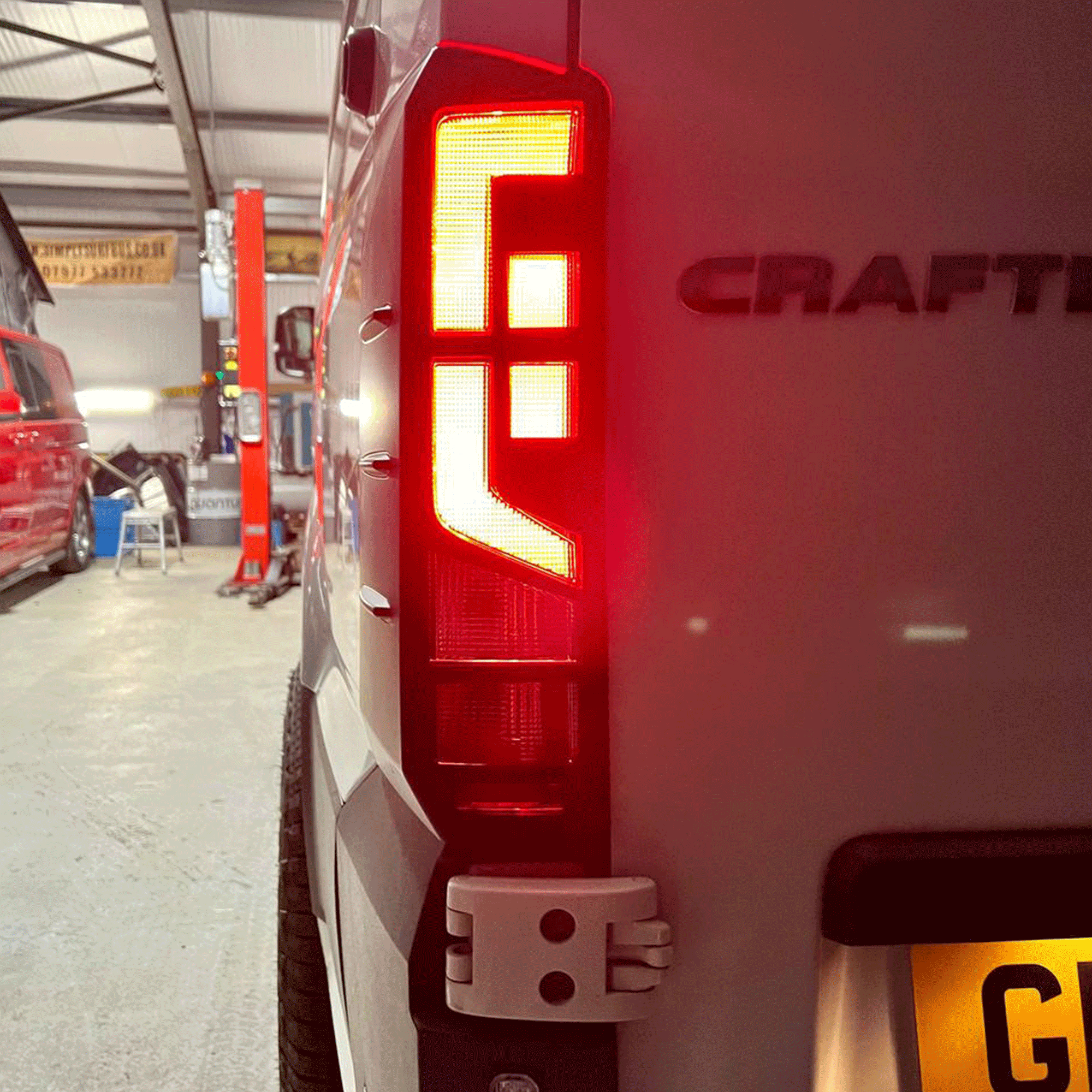 For Volkswagen Crafter Rear Light Guards -  Matte Black (2018 Onwards)