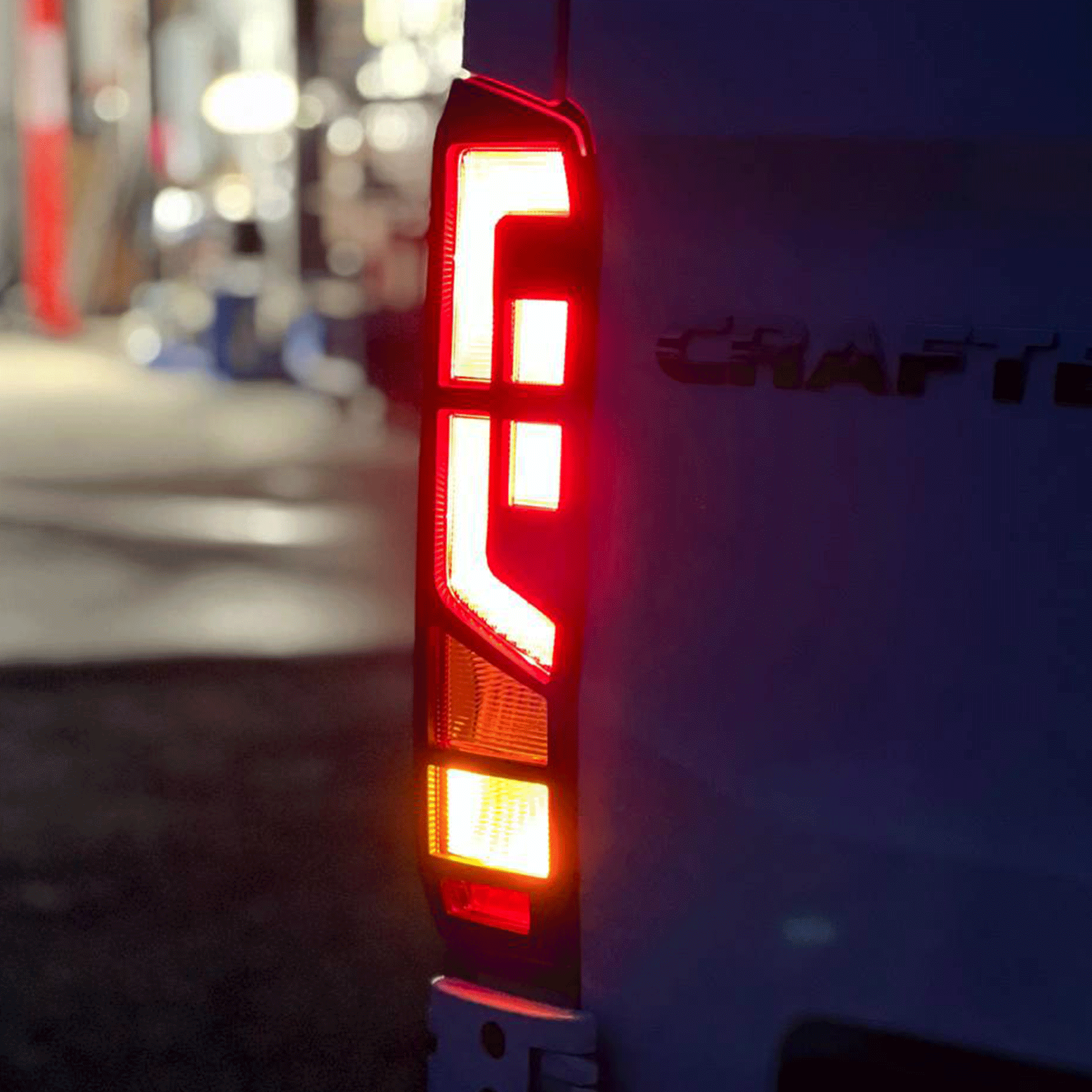 For Volkswagen Crafter Rear Light Guards -  Matte Black (2018 Onwards)
