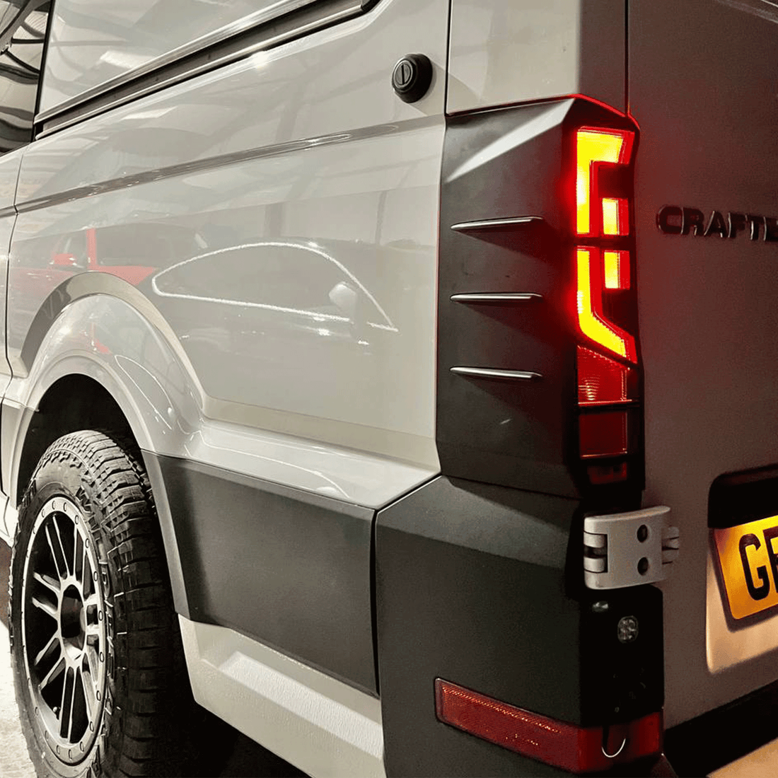 For Volkswagen Crafter Rear Light Guards -  Matte Black (2018 Onwards)