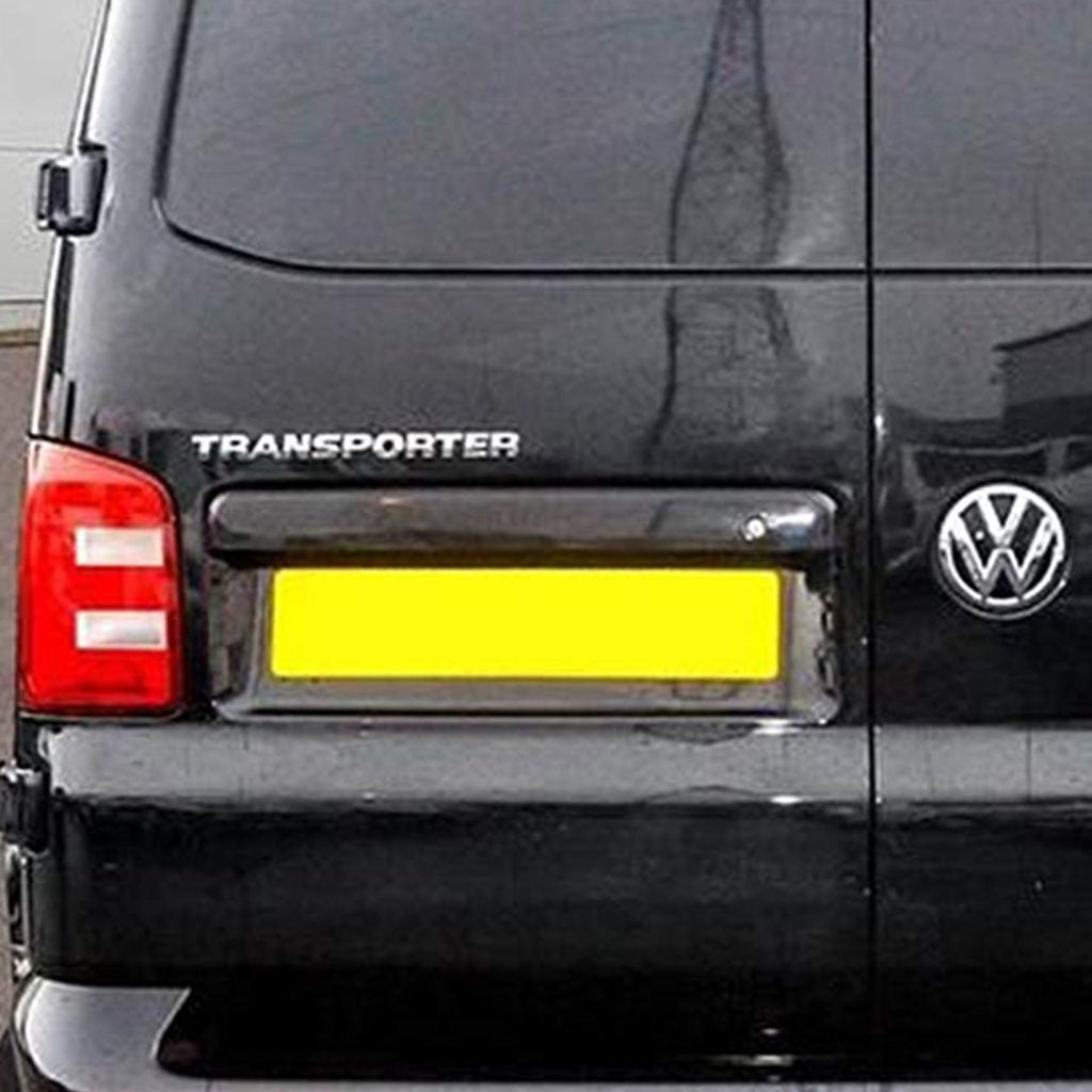 For VW T5, T5.1, Barn Door Rear Number Plate Unit – Deep Black