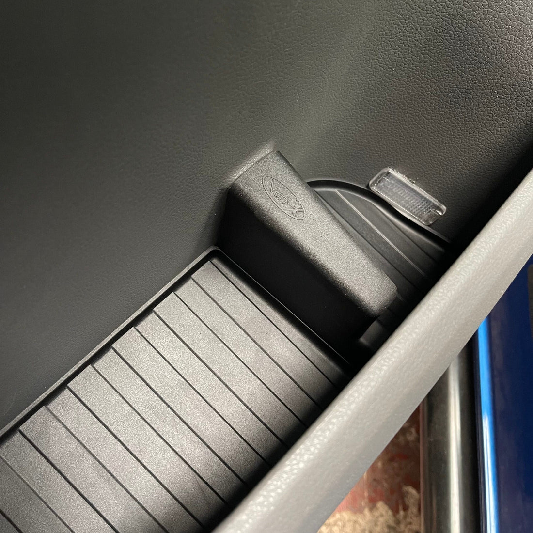 For VW T6.1 Transporter Rubber Door Liner Pocket Inserts - Black