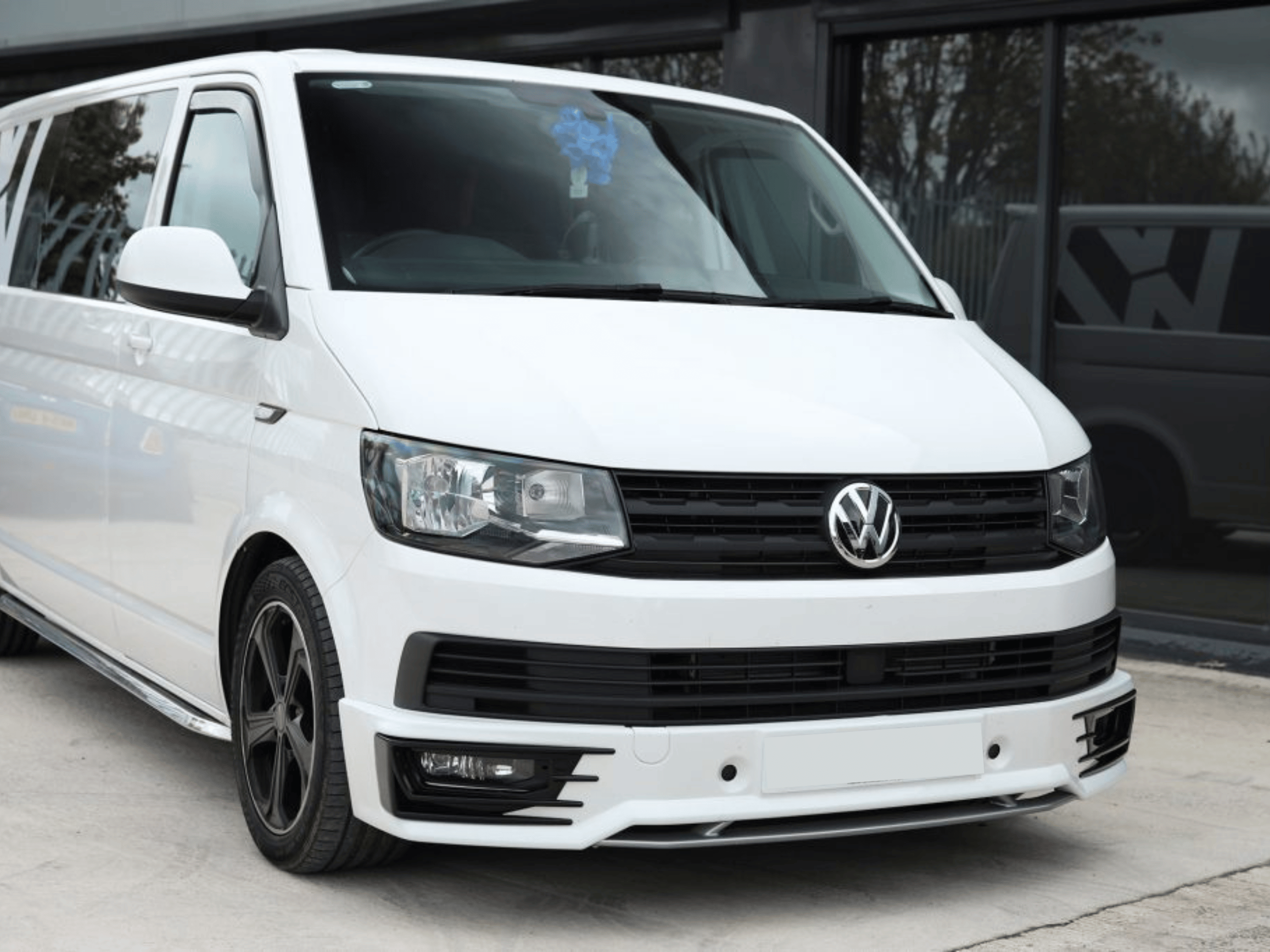 For VW Transporter T6 R-Line Front Grille Trims - Gloss Black