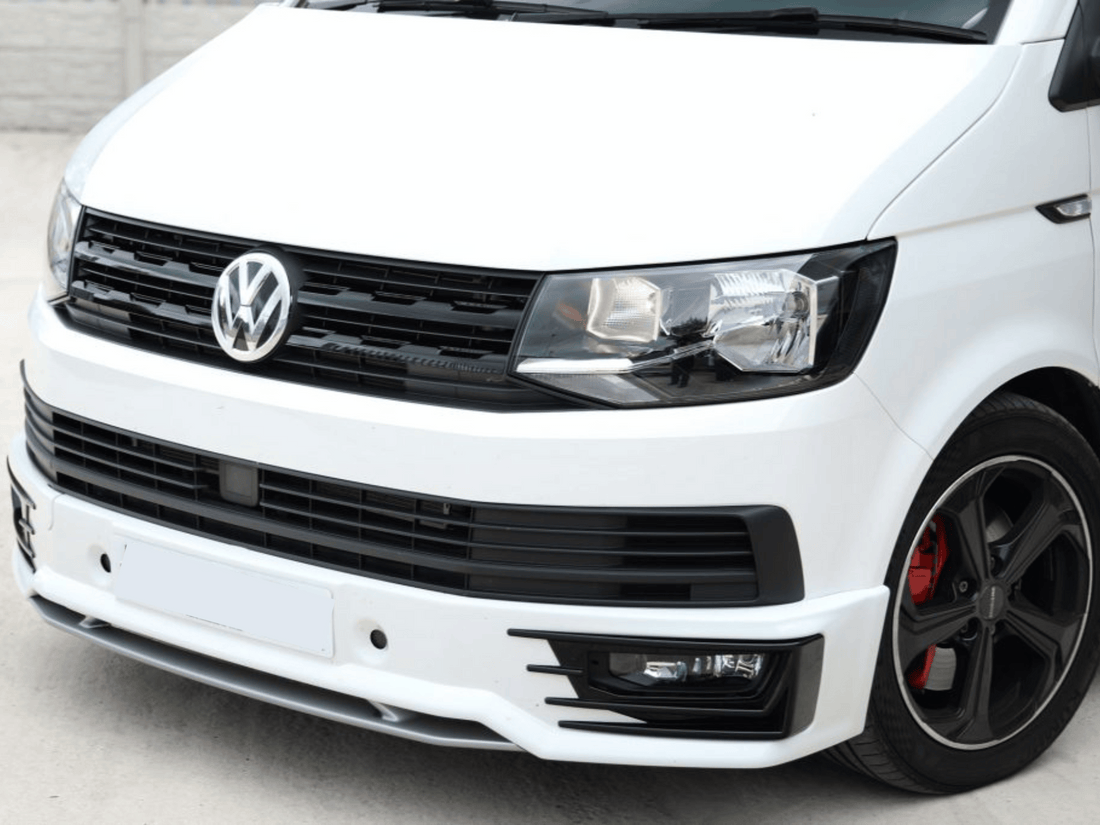 For VW Transporter T6 R-Line Front Grille Trims - Gloss Black