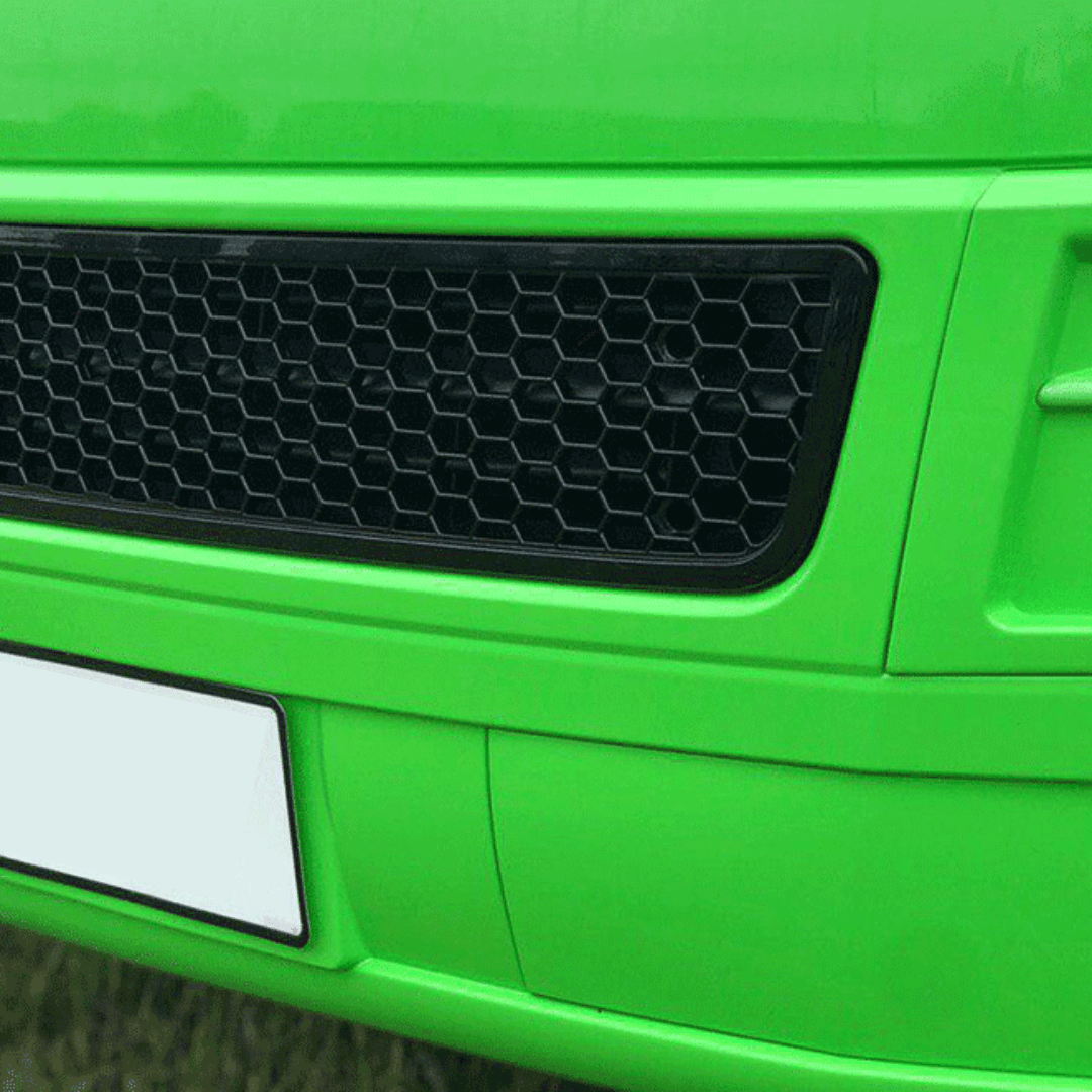 VW T5.1 Honeycomb Bumper Grill Matte Black - Front Bumper Mesh made of ABS, paintable, ready to fit
