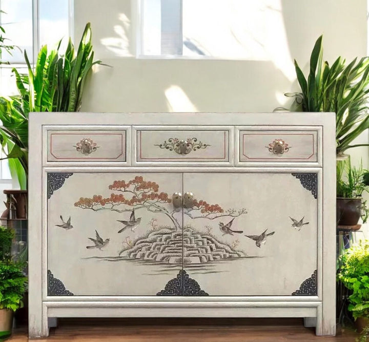 Vintage Asia Chinese Chest of Drawers Sideboard Shelf "Vintagefog" - Item 33082-12