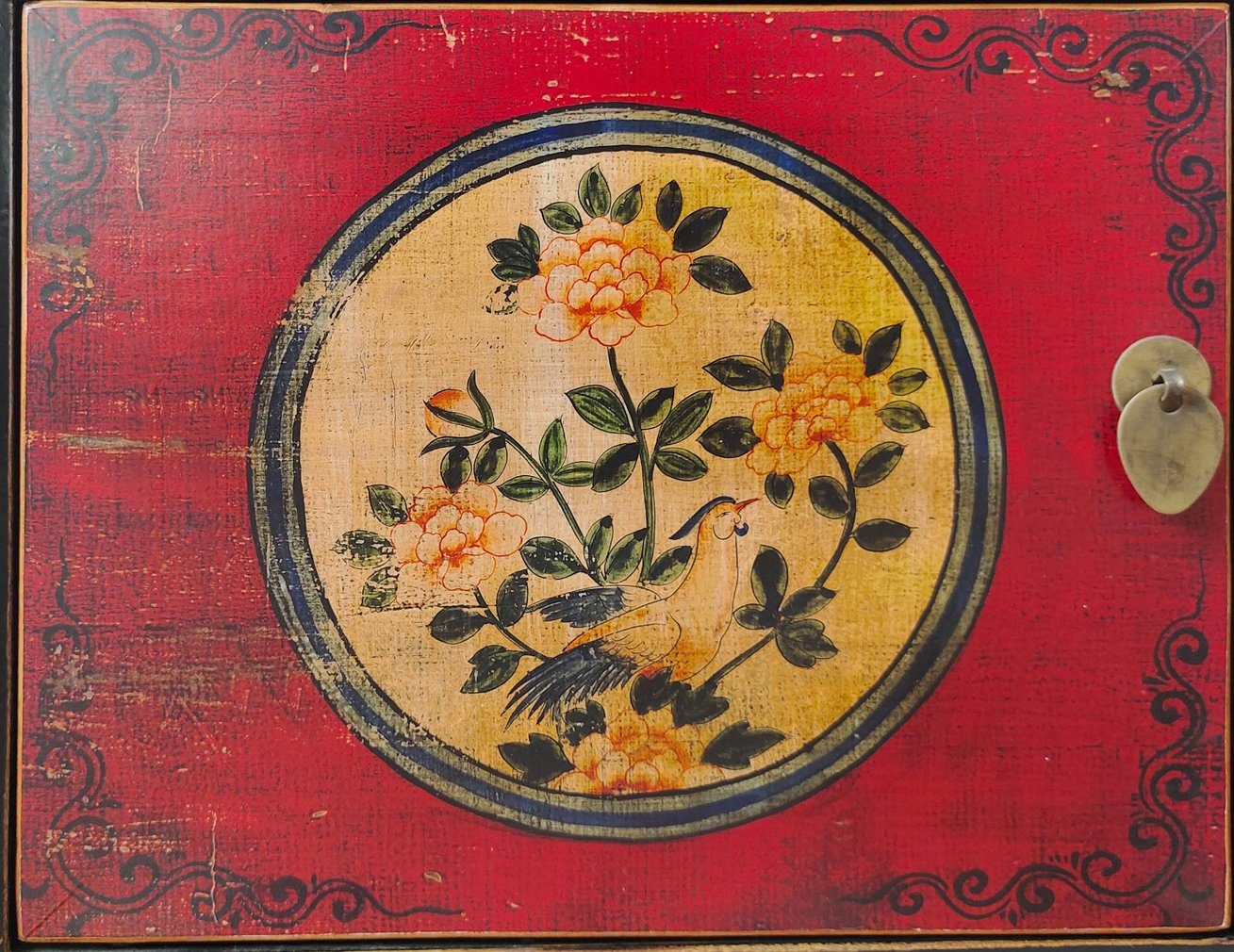 Vintage Asia Chinese Nightstand "RedMagic" - Art. 35191-9
