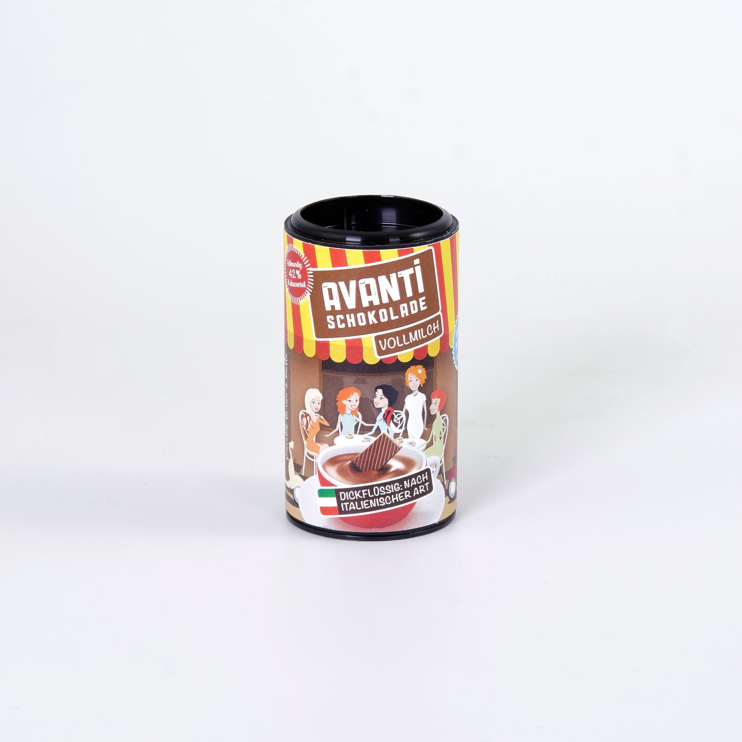 AVANTI Drinking Chocolate Tasting Set - 4x30g Mini Tins (Ruby, White, Dark, Milk Chocolate) - Italian Creamy