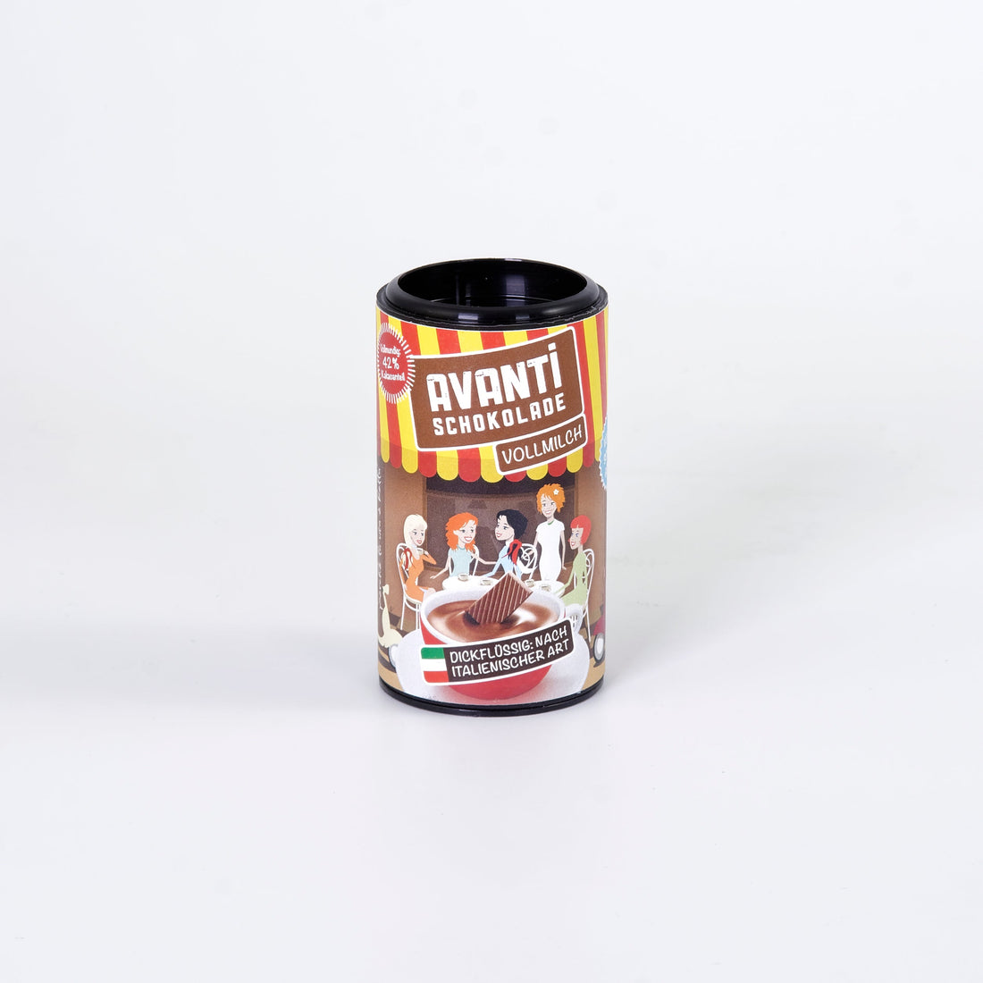 AVANTI Drinking Chocolate Tasting Set - 4x30g Mini Tins (Ruby, White, Dark, Milk Chocolate) - Italian Creamy