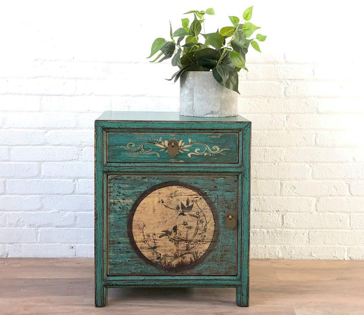 Vintage Asia Chinese Nightstand "Aurora" - Art. 35191-10