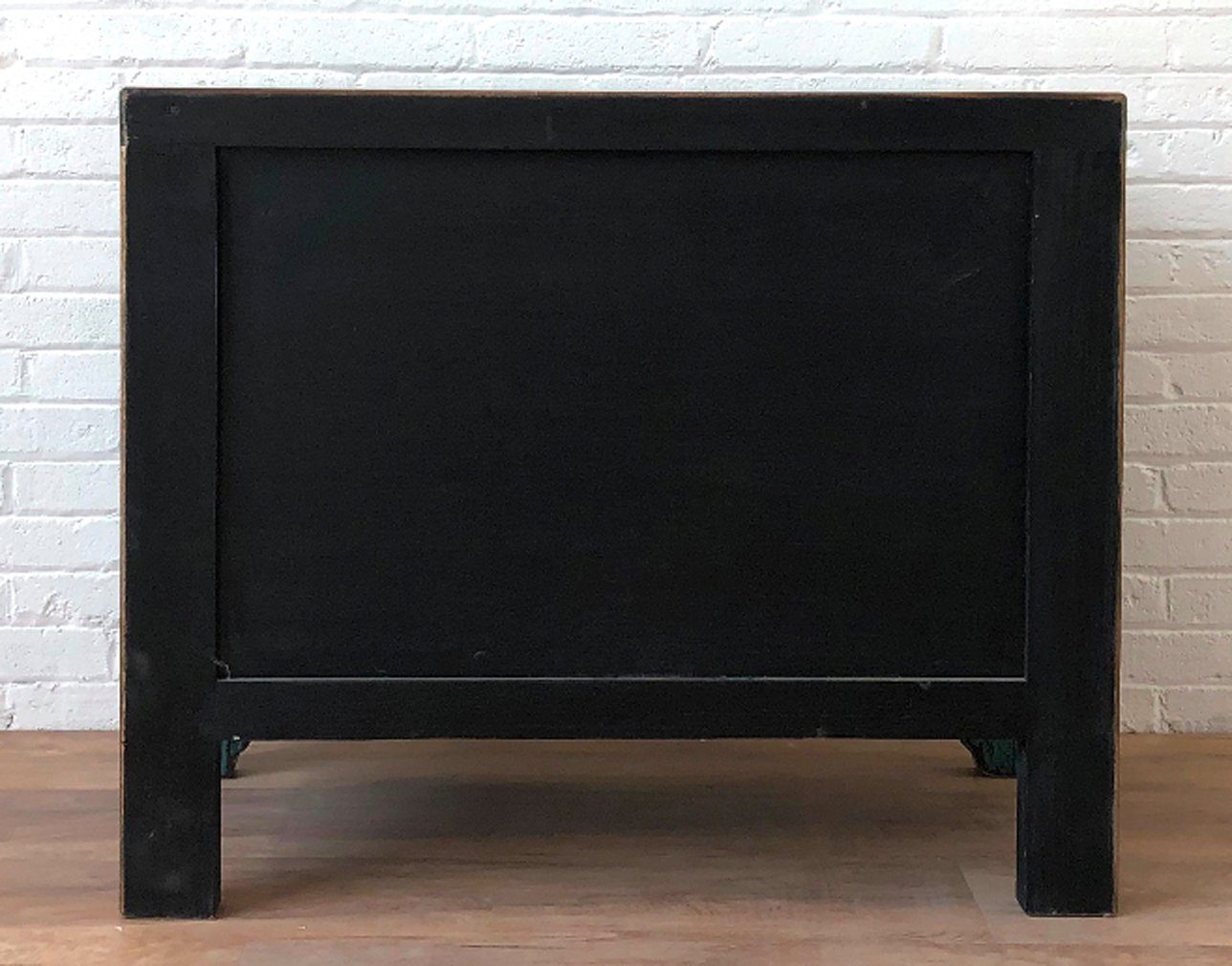 Vintage Asia Asian Chest of Drawers Sideboard Blue "Oceanflowers" - Art. 34740-5