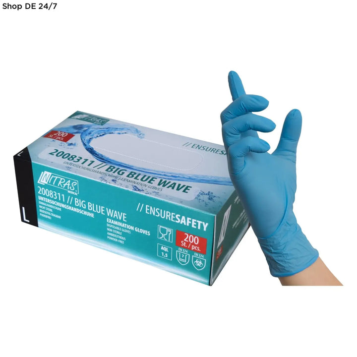 BIG BLUE WAVE Nitril Einmalhandschuhe 2000 Stück
