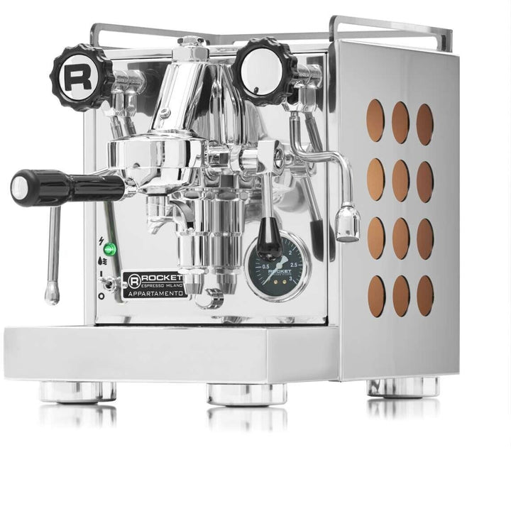 ROCKET Appartamento - Weiß/Kupfer - Siebträger - Espressomaschine