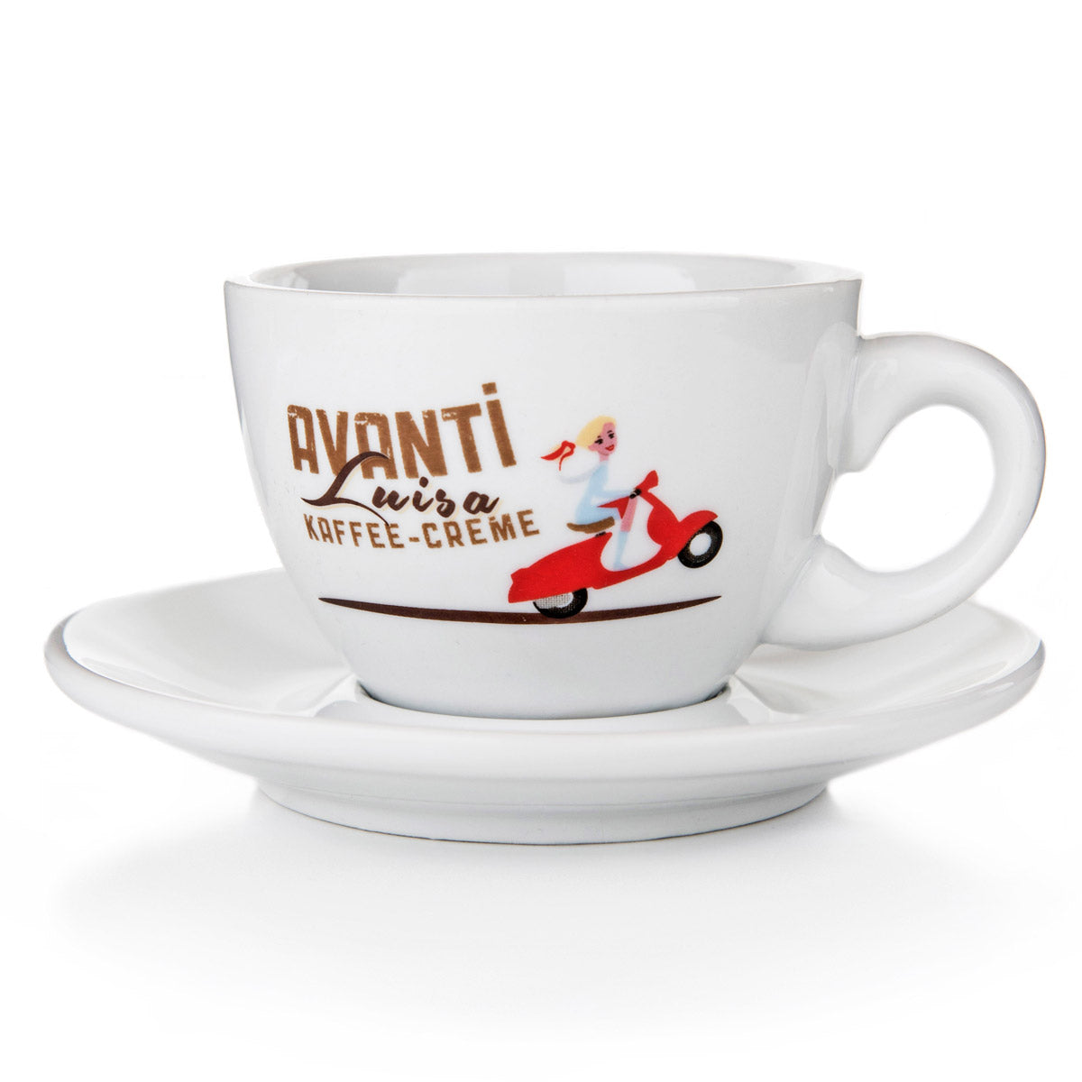 AVANTI "LUISA" Cappuccino Cup – Set of 2 incl. Saucers, 180 ml, thick-walled & robust