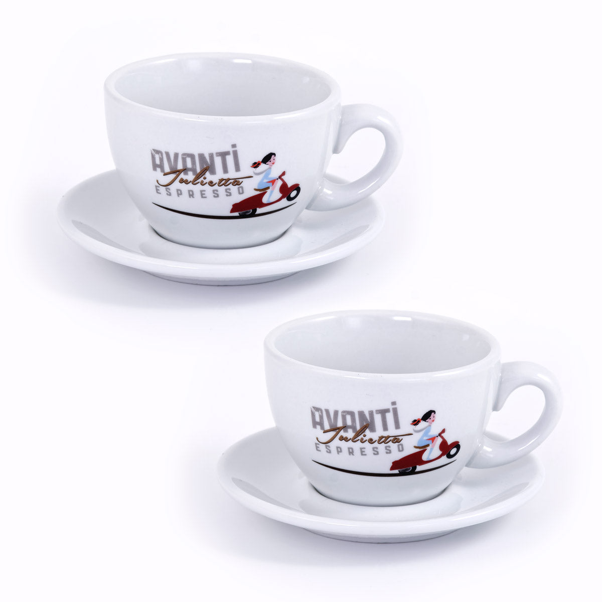 AVANTI Latte Macchiato Mugs "JULIETTA" - Set of 2 including saucers, 290 ml, thick-walled & robust