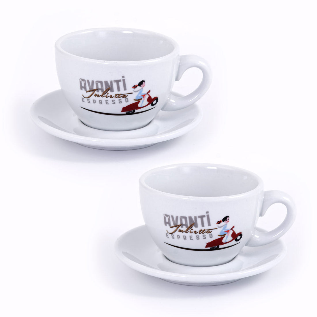 AVANTI Latte Macchiato Mugs "JULIETTA" - Set of 2 including saucers, 290 ml, thick-walled & robust