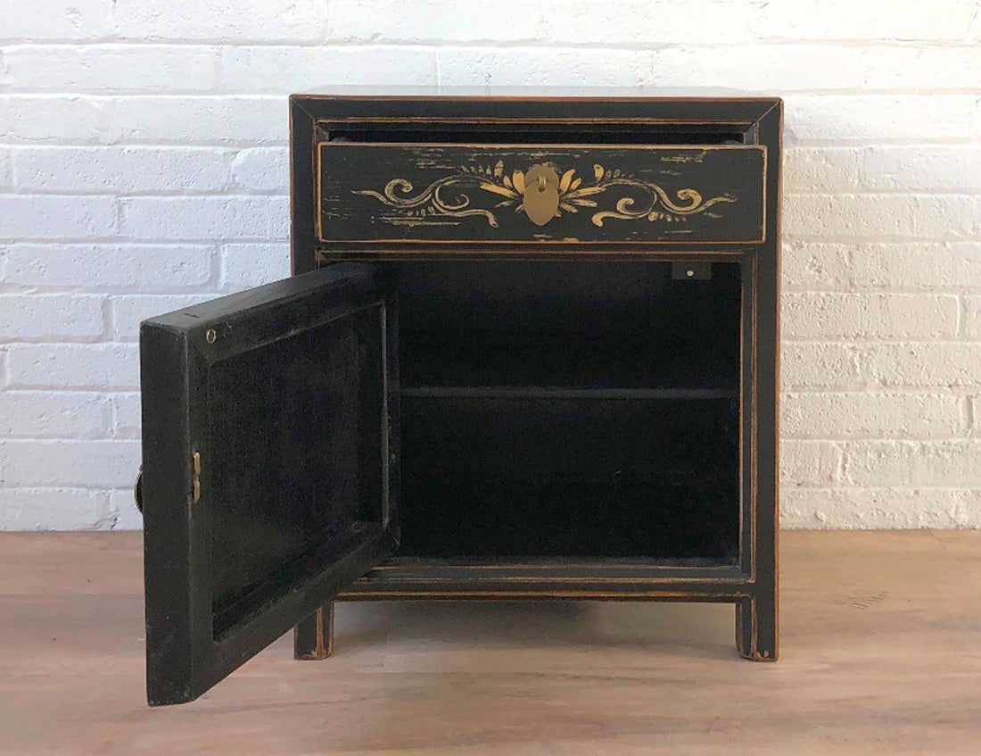 Vintage Asia Chinese Nightstand "LesNoirs" - Art. 35191-11