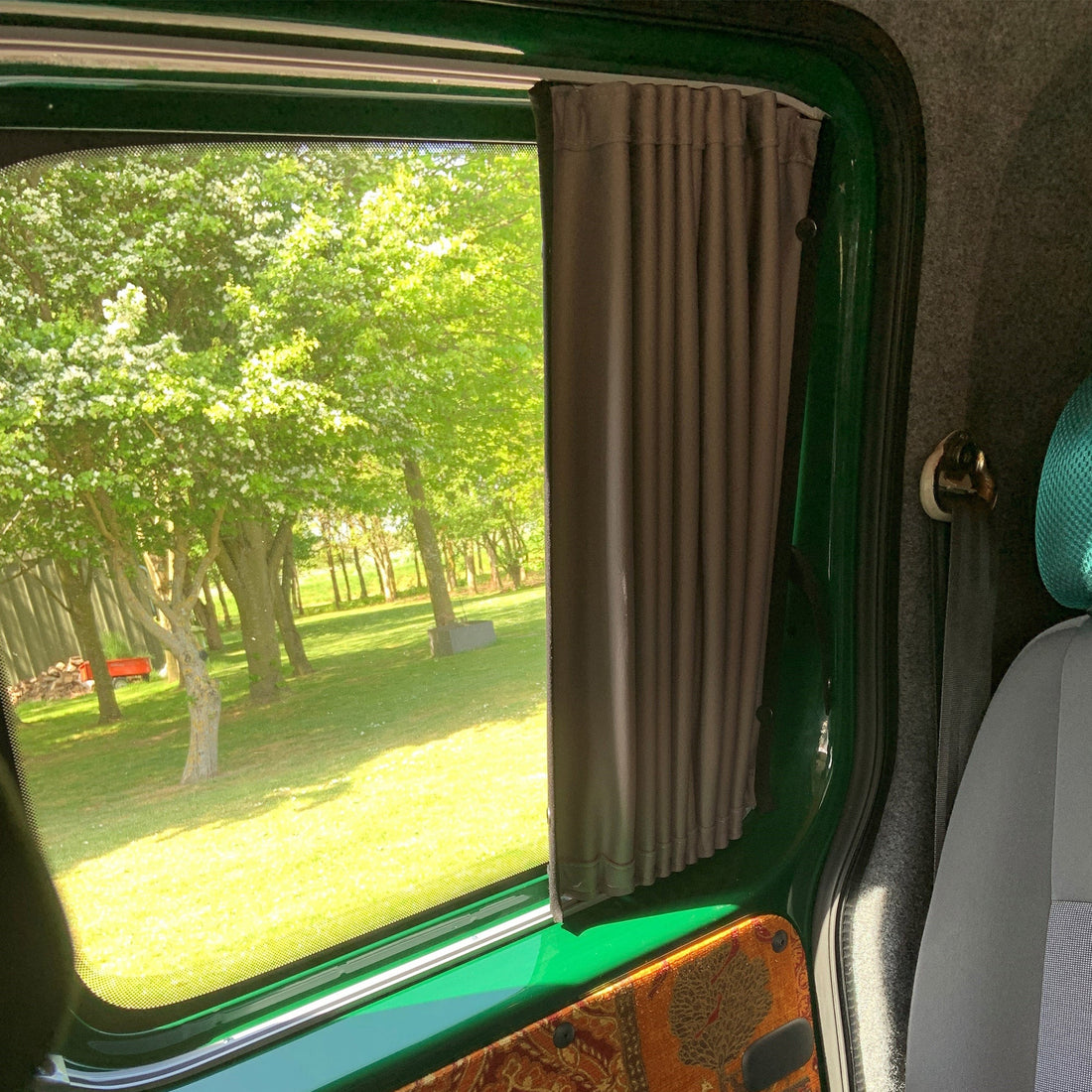 For VW Caddy Premium 2 x Side Sliding Door Window Curtains Van-X