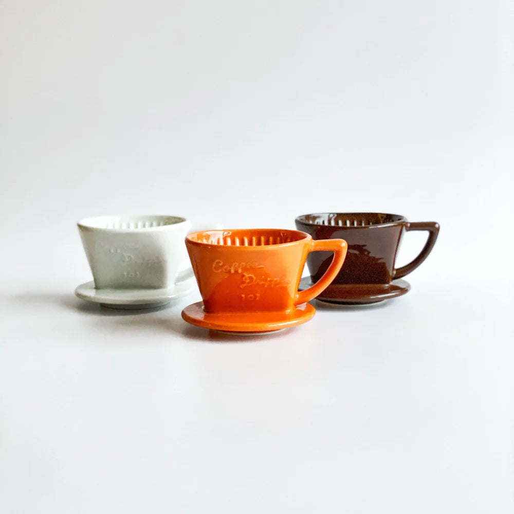 CAFEC Arita Ware Trapezoid Dripper 101/102 – Handgefertigter Japan Keramik-Filter, 2-Loch Design, für ABACA Trapezfilter (1–4 Tassen)