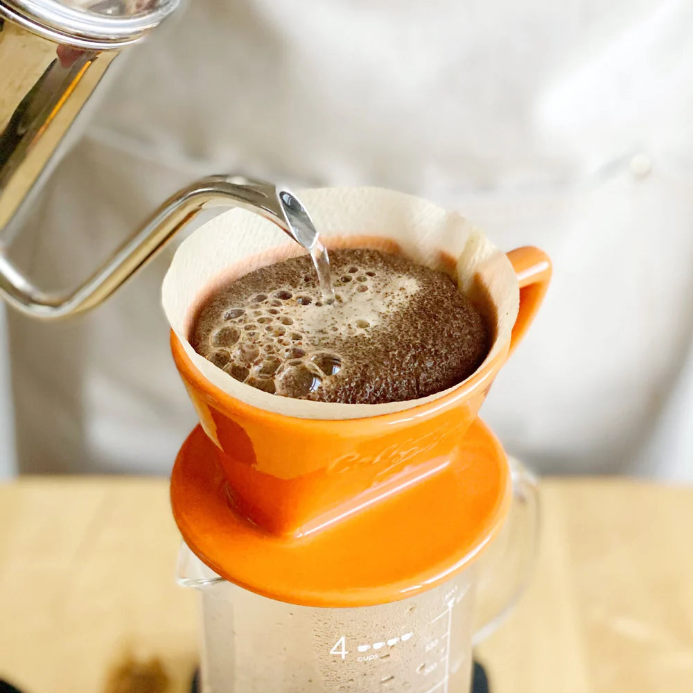 CAFEC Arita Ware Trapezoid Dripper 101/102 – Handgefertigter Japan Keramik-Filter, 2-Loch Design, für ABACA Trapezfilter (1–4 Tassen)