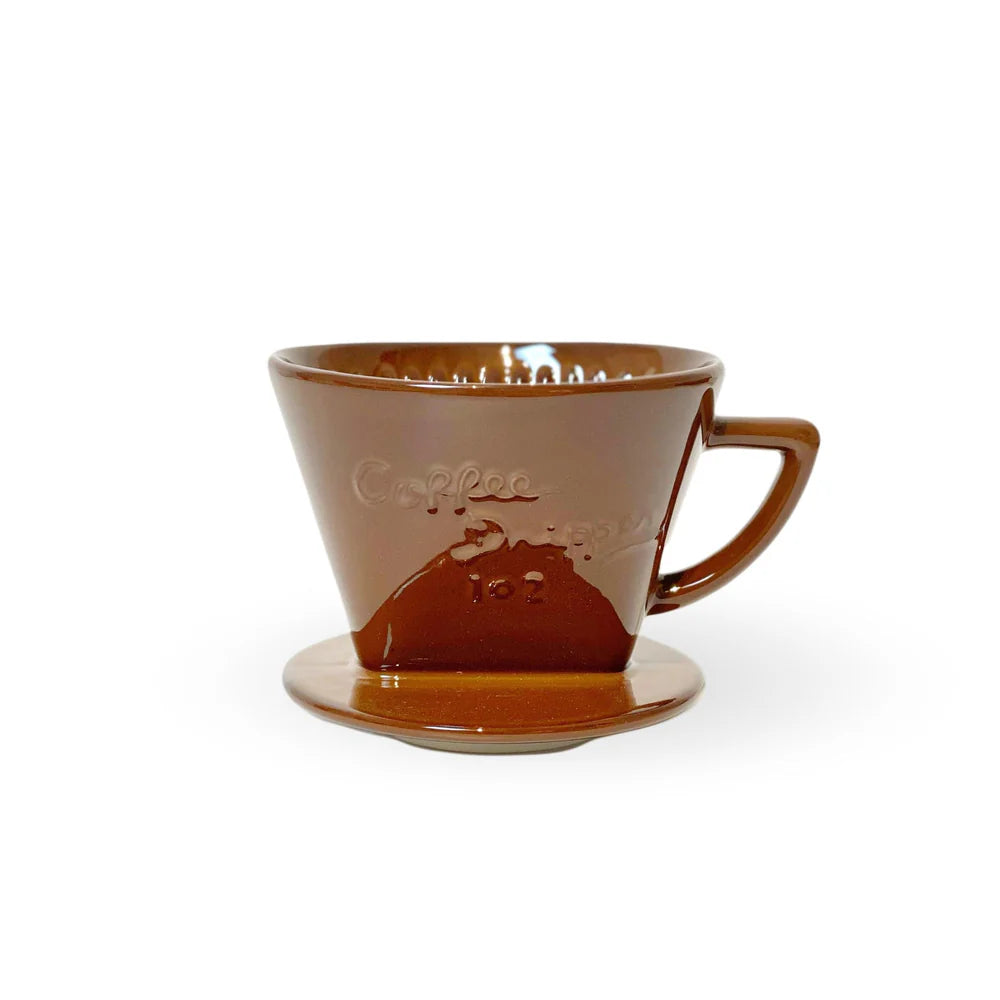CAFEC Arita Ware Trapezoid Dripper 101/102 – Handgefertigter Japan Keramik-Filter, 2-Loch Design, für ABACA Trapezfilter (1–4 Tassen)